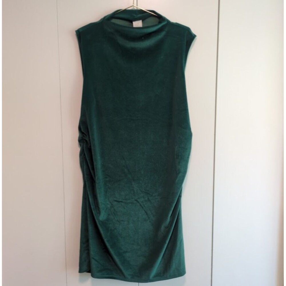 NEW A New Day Women's XXL Velvet Ruched Dress Green Plus BEAUTIFUL
